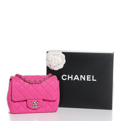 Chanel Iridescent Caviar Quilted Mini Flap Hot Pink 9 of 9