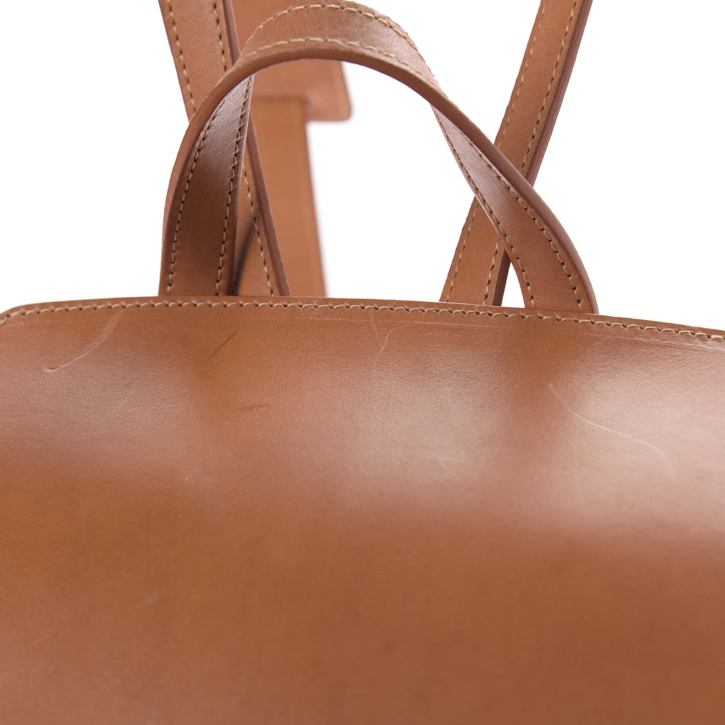 Vegetable Tanned Calfskin Mini Backpack Cammello Orange