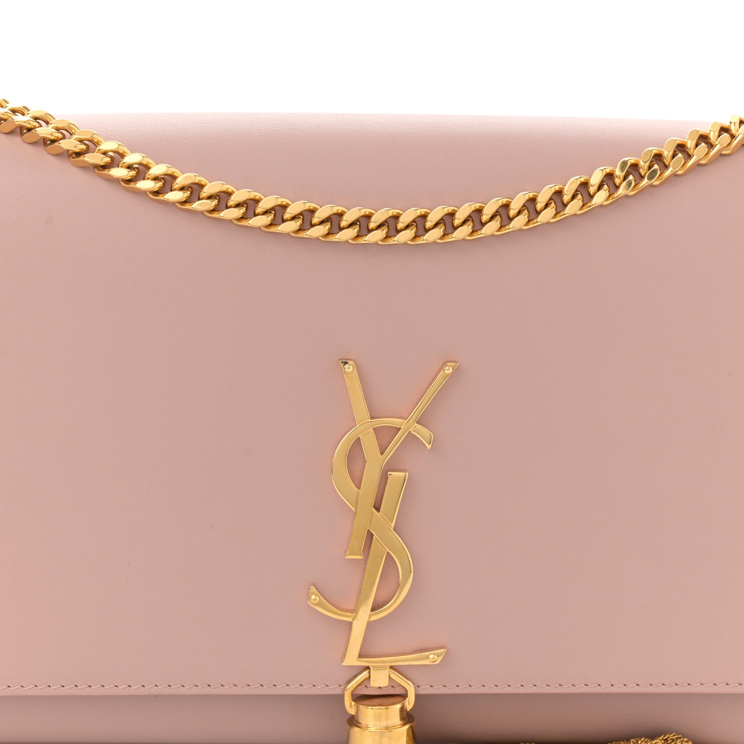 Saint Laurent Smooth Calfskin Medium Classic Monogram Kate Tassel Satchel Pink 8 of 15
