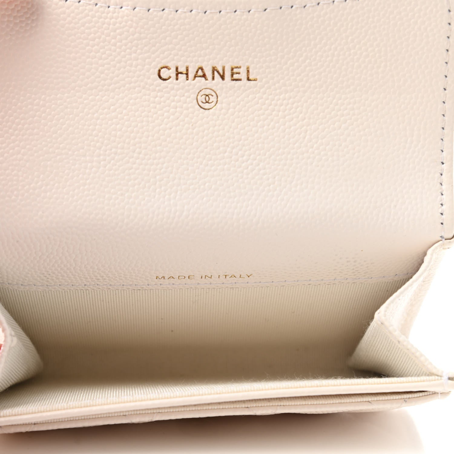 Chanel Caviar Quilted Flap Card Holder Wallet White 5 of 10