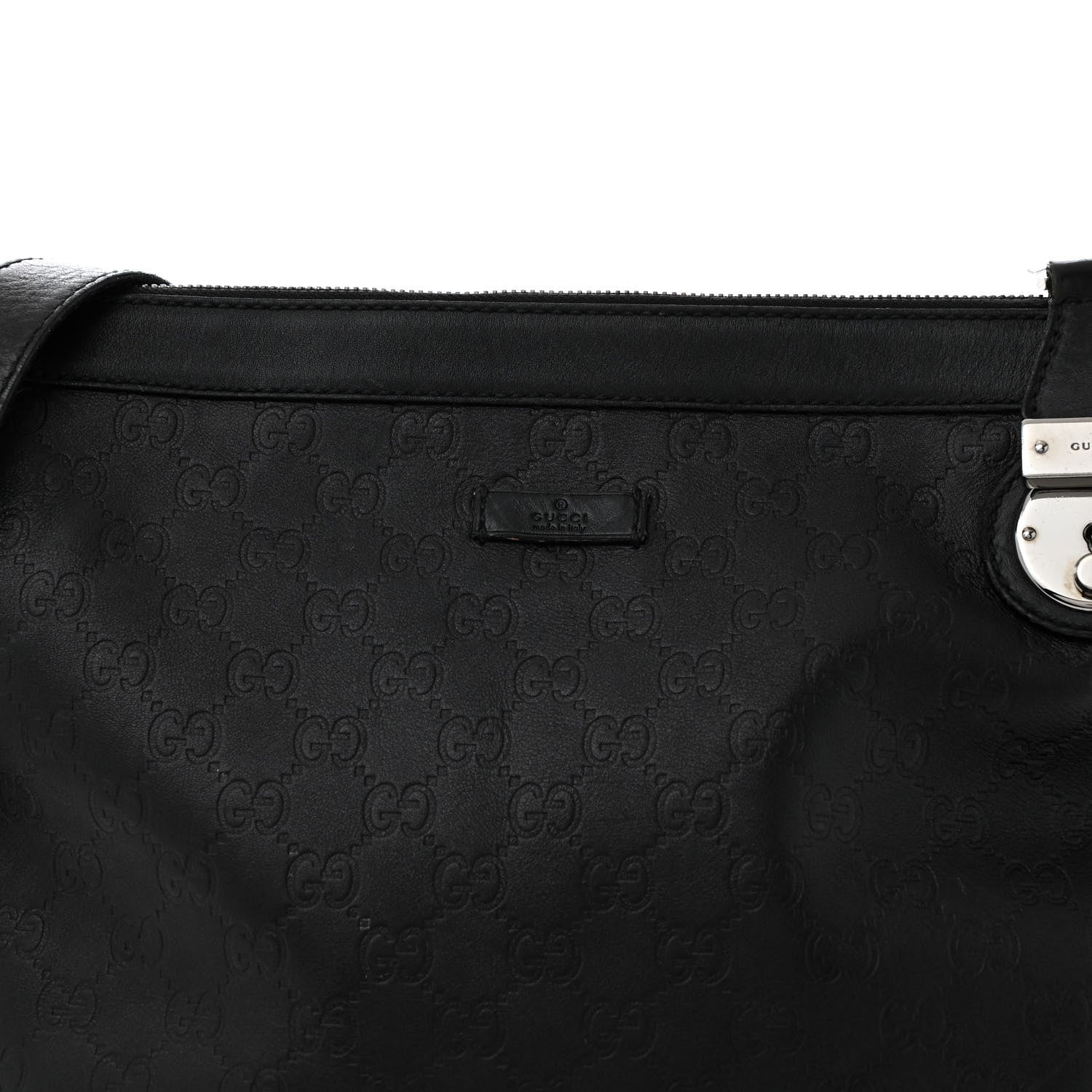 Gucci Guccissima GG Messenger Bag Black 8 of 15