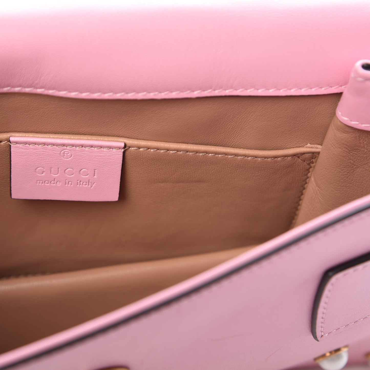 Nappa Pearl Studded Mini Queen Margaret Broadway Shoulder Bag Sugar Pink