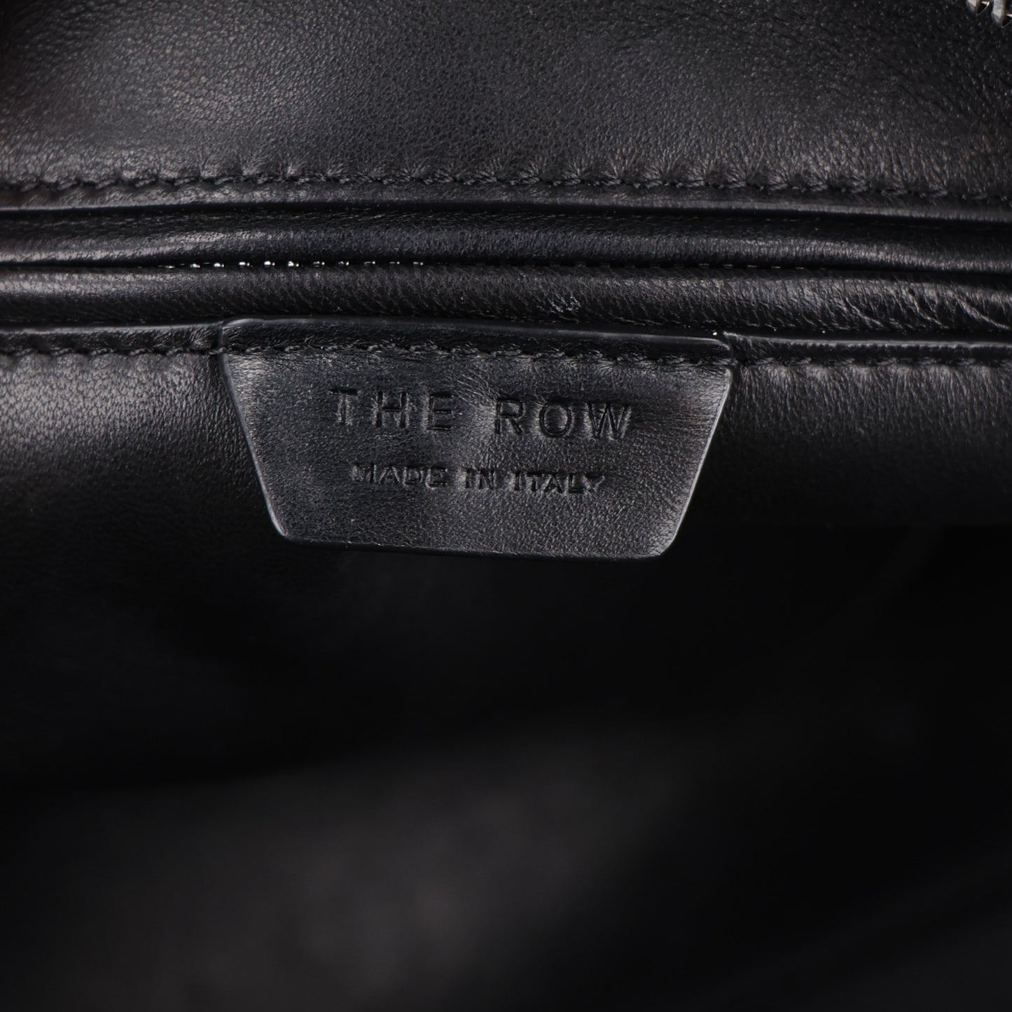 Polished Saddle Calfskin Agnes Bag Black
