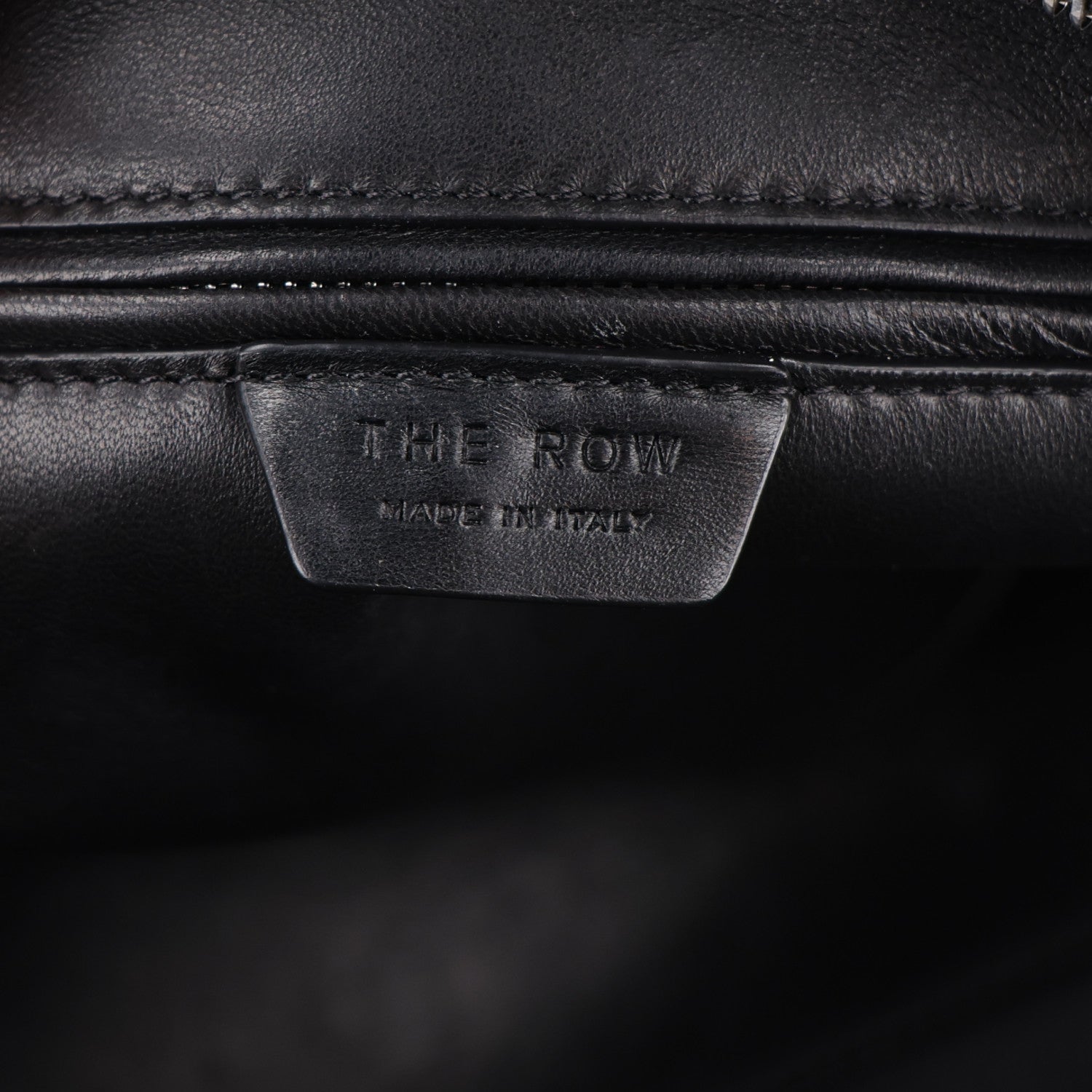 The Row Polished Saddle Calfskin Agnes Bag Black 6 of 9