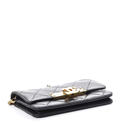 Chanel Lambskin Quilted Golden Class Wallet on Chain WOC Black 4 of 8