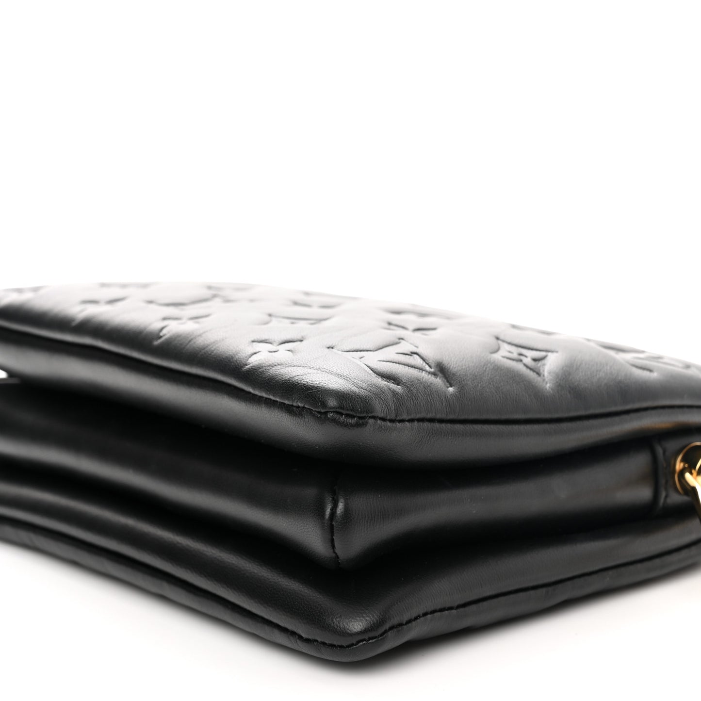 Lambskin Embossed Monogram Coussin BB Black