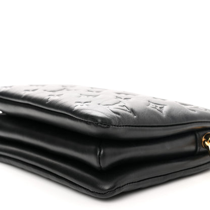 Louis Vuitton Lambskin Embossed Monogram Coussin BB Black 11 of 12