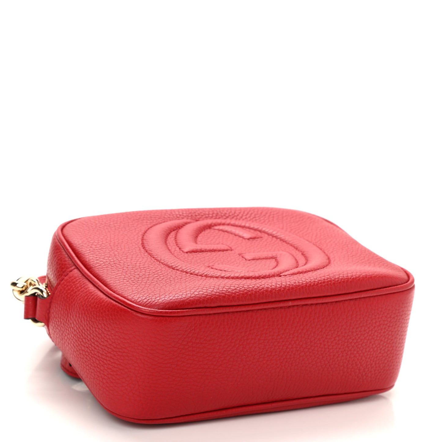 Pebbled Calfskin Small Soho Disco Bag Tabasco Red