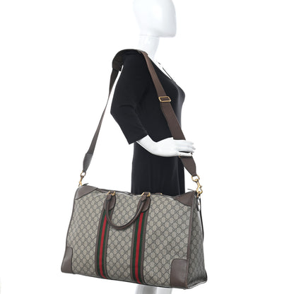 Gucci GG Supreme Monogram Web Large Ophidia Carry-On Duffle Bag Beige New Acero 2 of 18
