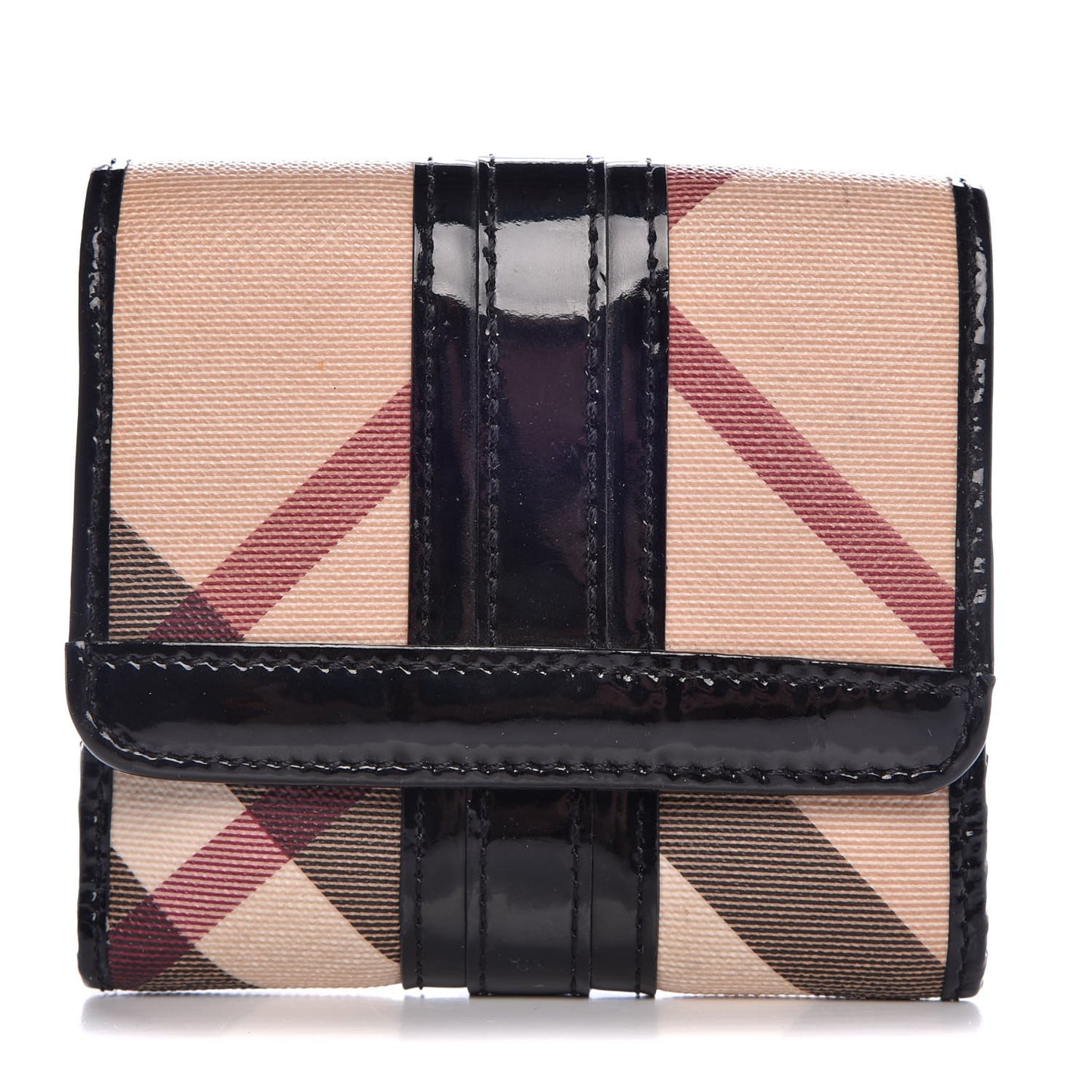 Supernova Check Compact Wallet Black