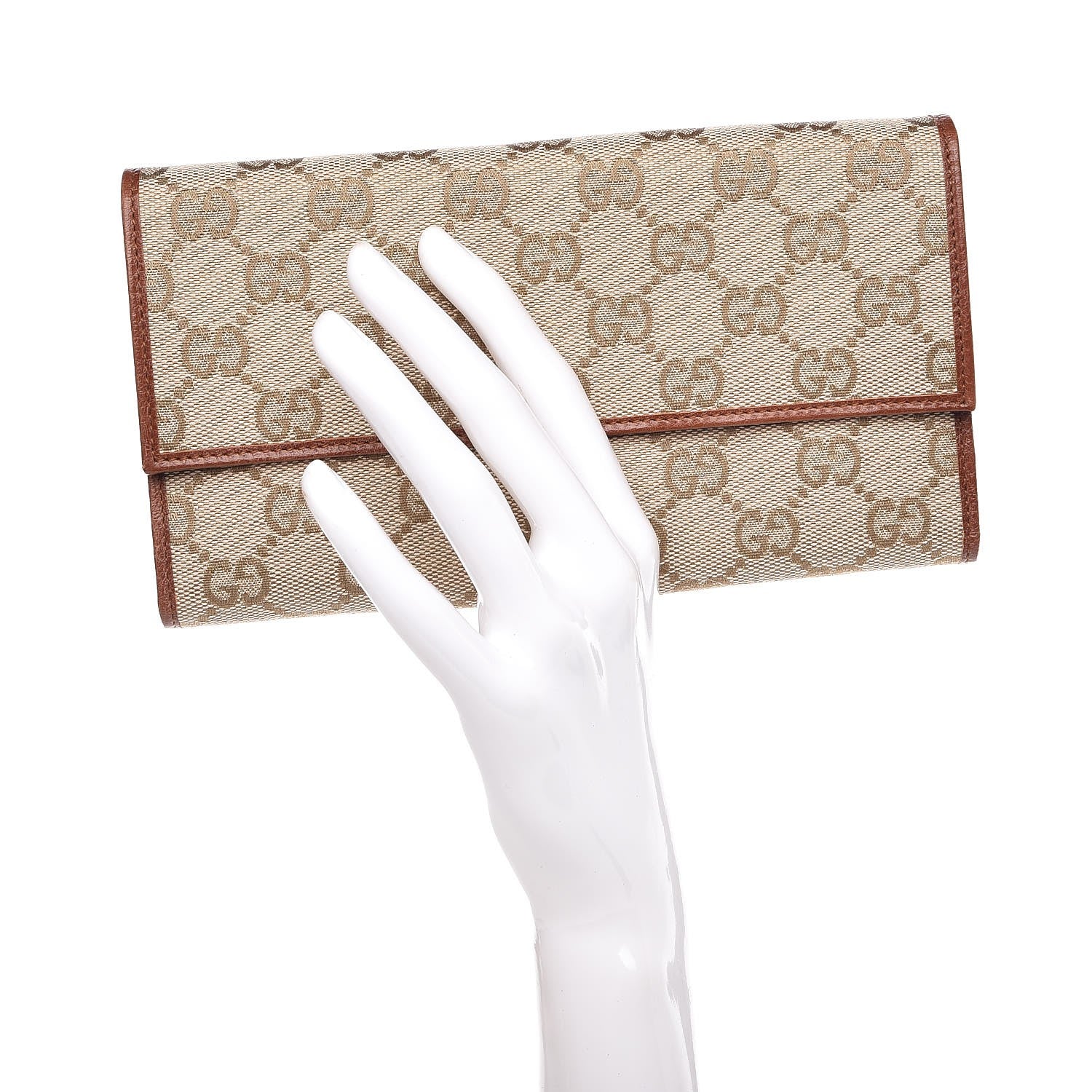 Gucci Monogram Continental Flap Wallet Brown 2 of 10