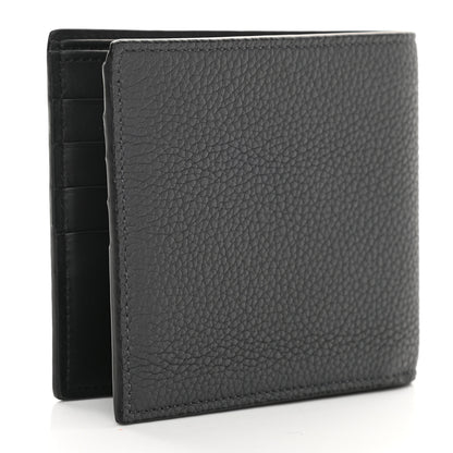 Loewe Grained Calfskin Bi-fold Wallet Grey Black 3 of 9