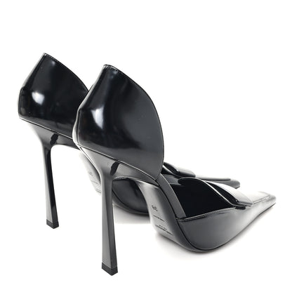 Saint Laurent Patent Calfskin Dorsay 110 Pumps 38 Black 5 of 10