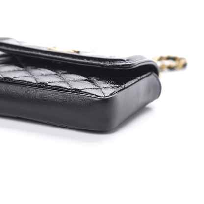 Chanel Shiny Aged Calfskin Quilted Waist Belt Bag Black 13 of 14