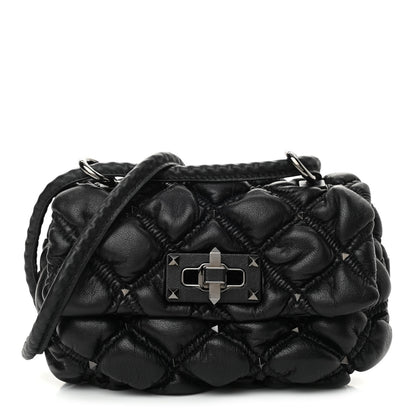Valentino Garavani Nappa Small Spikeme Shoulder Bag Black 1 of 9
