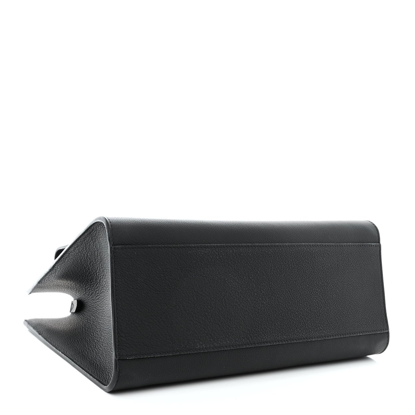 Soft Calfskin Lockme Tote MM Black
