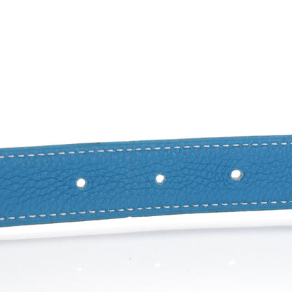 Hermes Box Togo 24mm Constance H Belt 75 Black Blue Jean 3 of 6