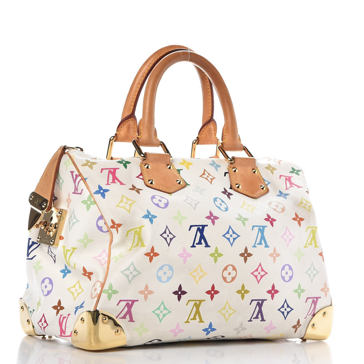 Louis Vuitton Monogram Multicolor Speedy 30 White 3 of 18