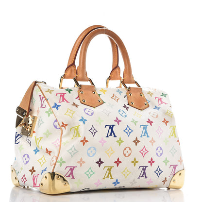 Louis Vuitton Monogram Multicolor Speedy 30 White 3 of 18