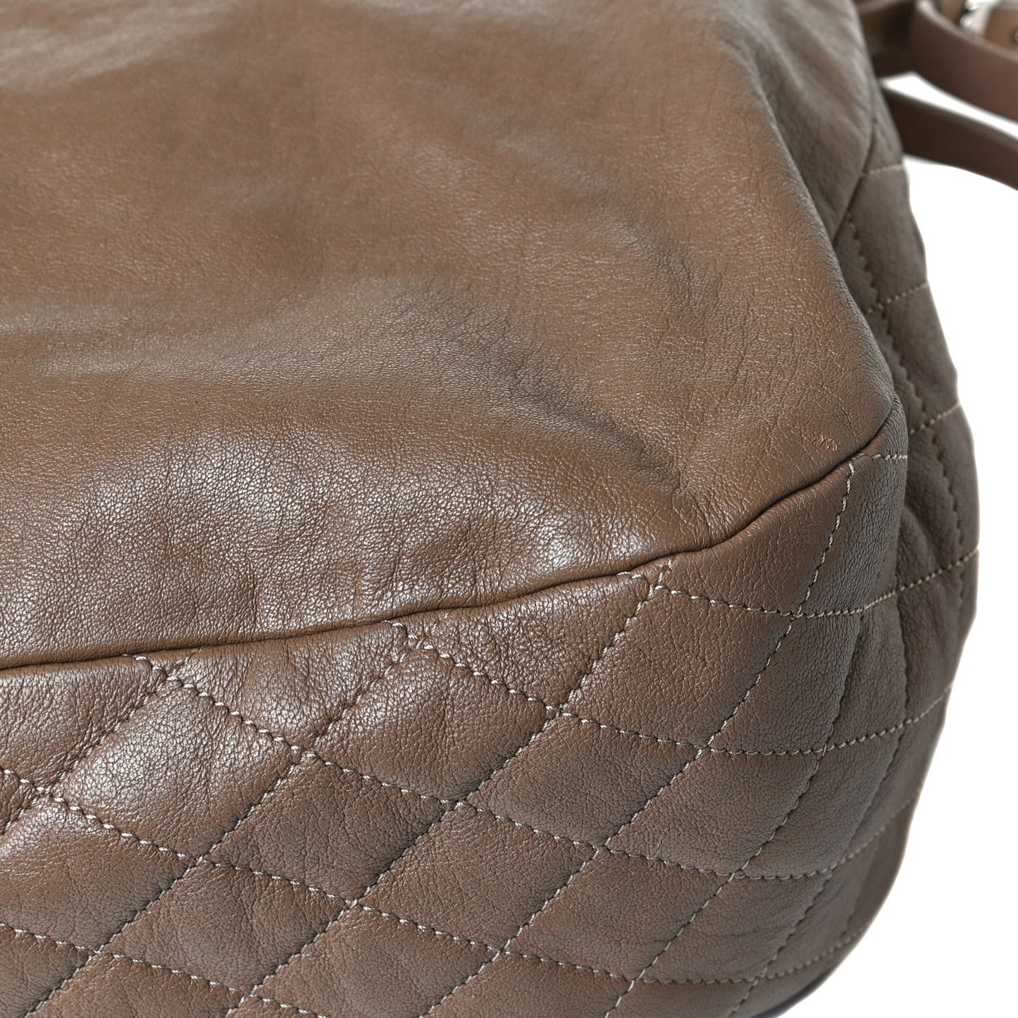 Lambskin Biker Hobo Beige