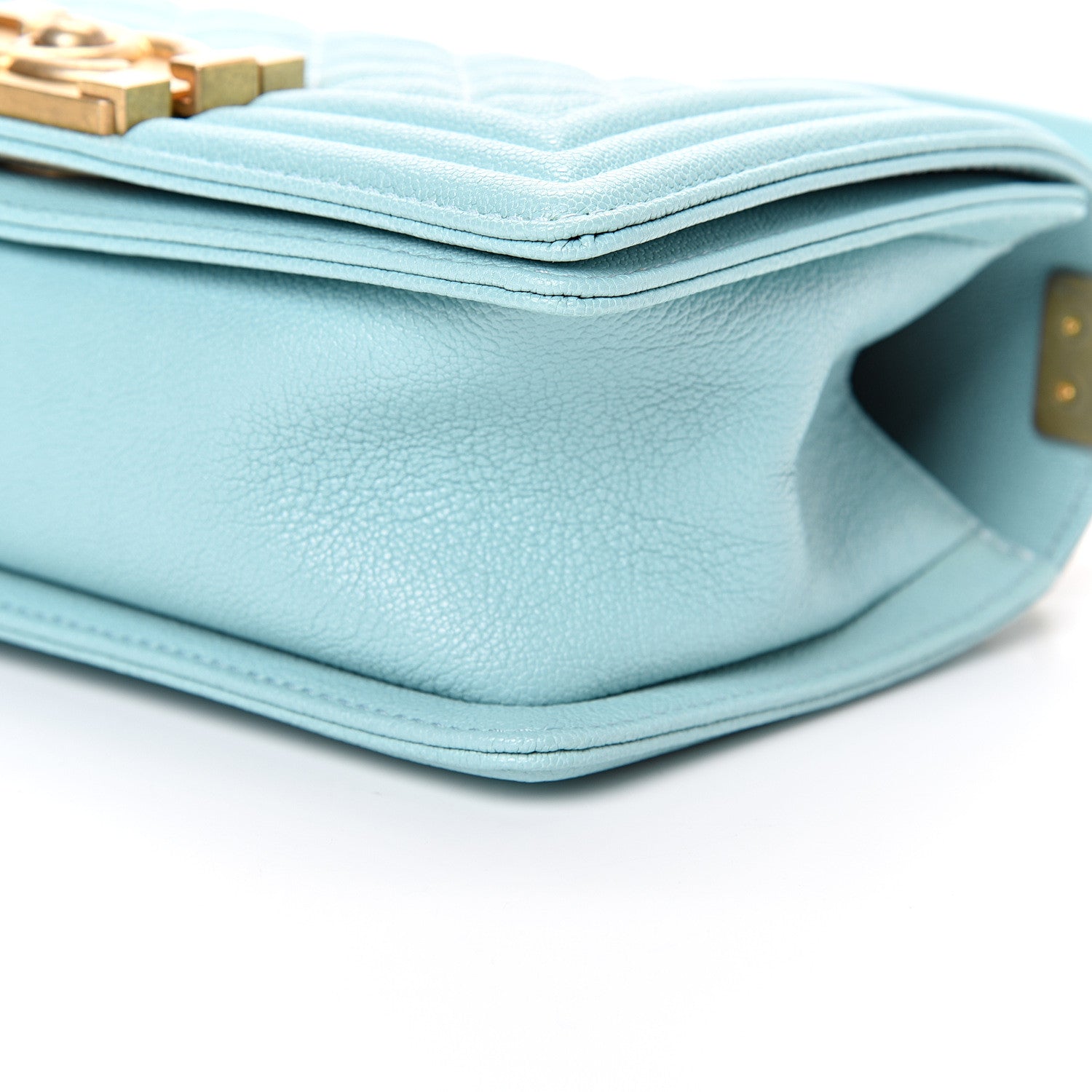 Chanel Caviar Quilted Small Boy Flap Light Blue 9 of 10