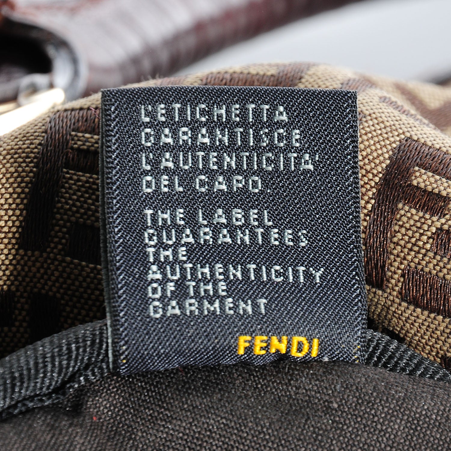 Fendi Zucchino Vitello Mini Boston Mogano Panna Bruciato 8 of 10