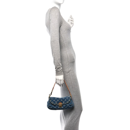 Louis Vuitton Monogram Denim Mini Pleaty Blue 2 of 10