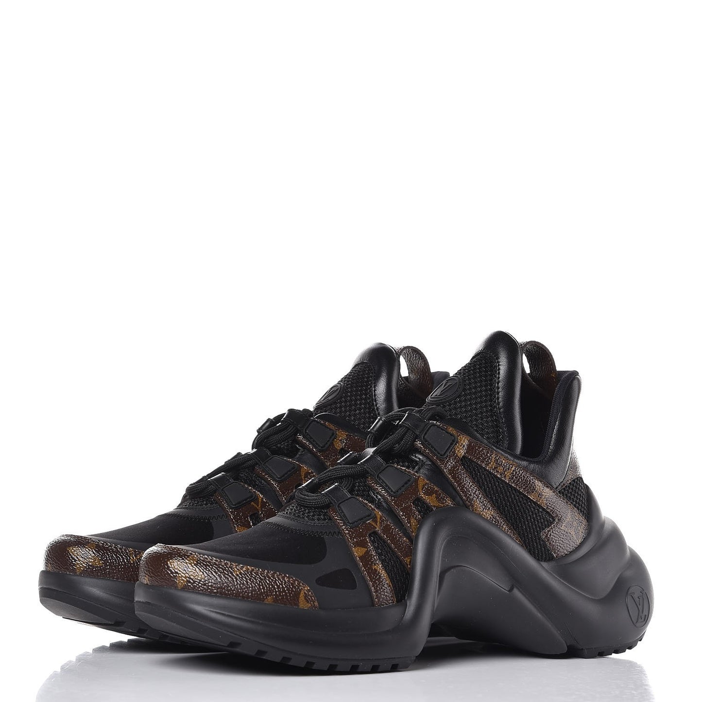 Calfskin Patent Monogram LV Archlight Sneakers 39 Black
