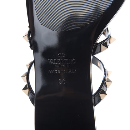 Valentino Garavani PVC Jelly Rockstud Caged Flat Thong Sandals 36 Black 7 of 8