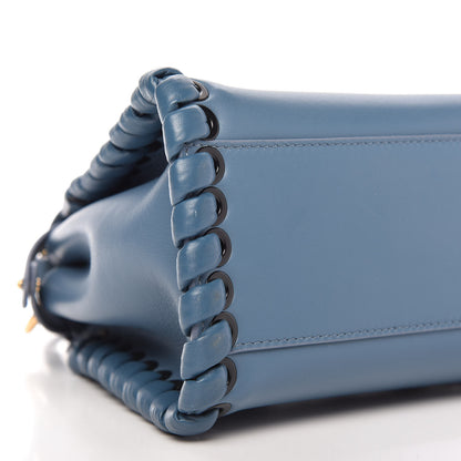 Fendi Nappa Lace Up Mini Peekaboo Iconic Satchel Cobalto 6 of 9