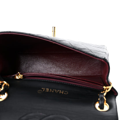 Chanel Lambskin Quilted Mini Square Flap Bag Black 5 of 12