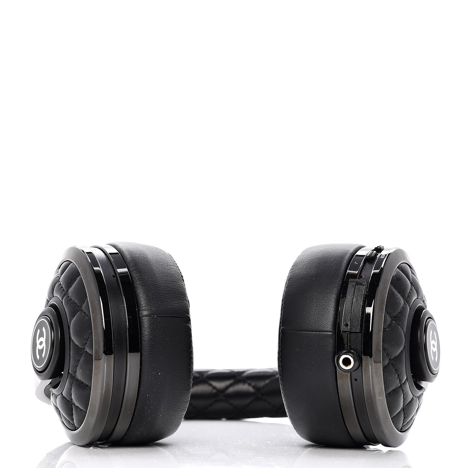 Chanel Lambskin x Monster Wireless Headphones w/ Case Black 4 of 15