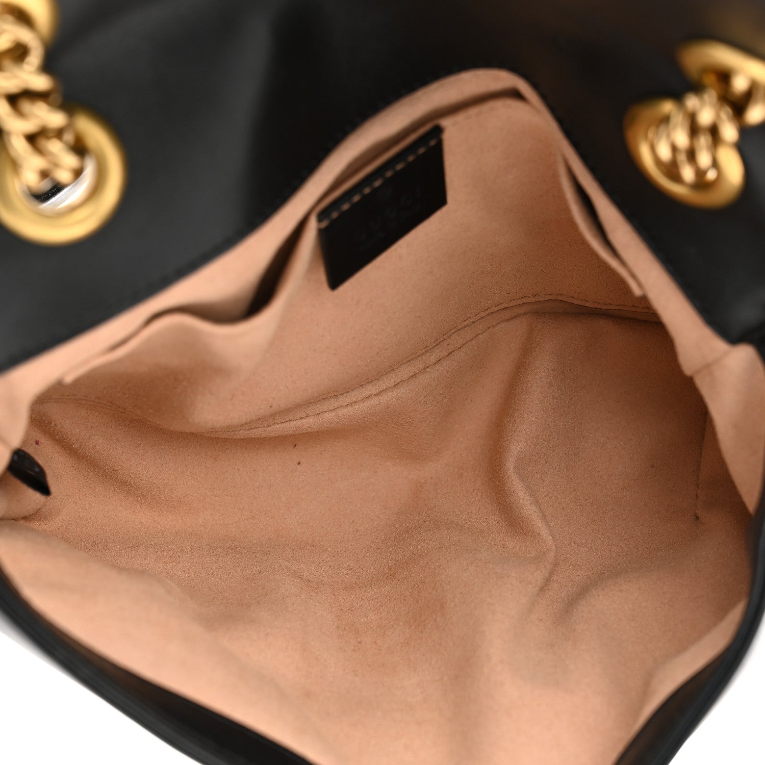 Gucci Calfskin Matelasse Mini GG Marmont Shoulder Bag Black 5 of 10
