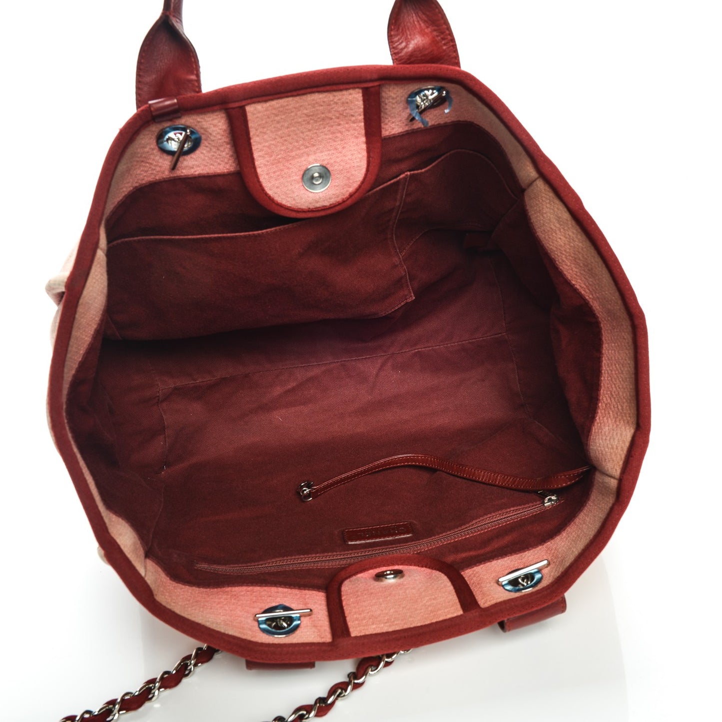 Canvas Large Deauville Tote Red