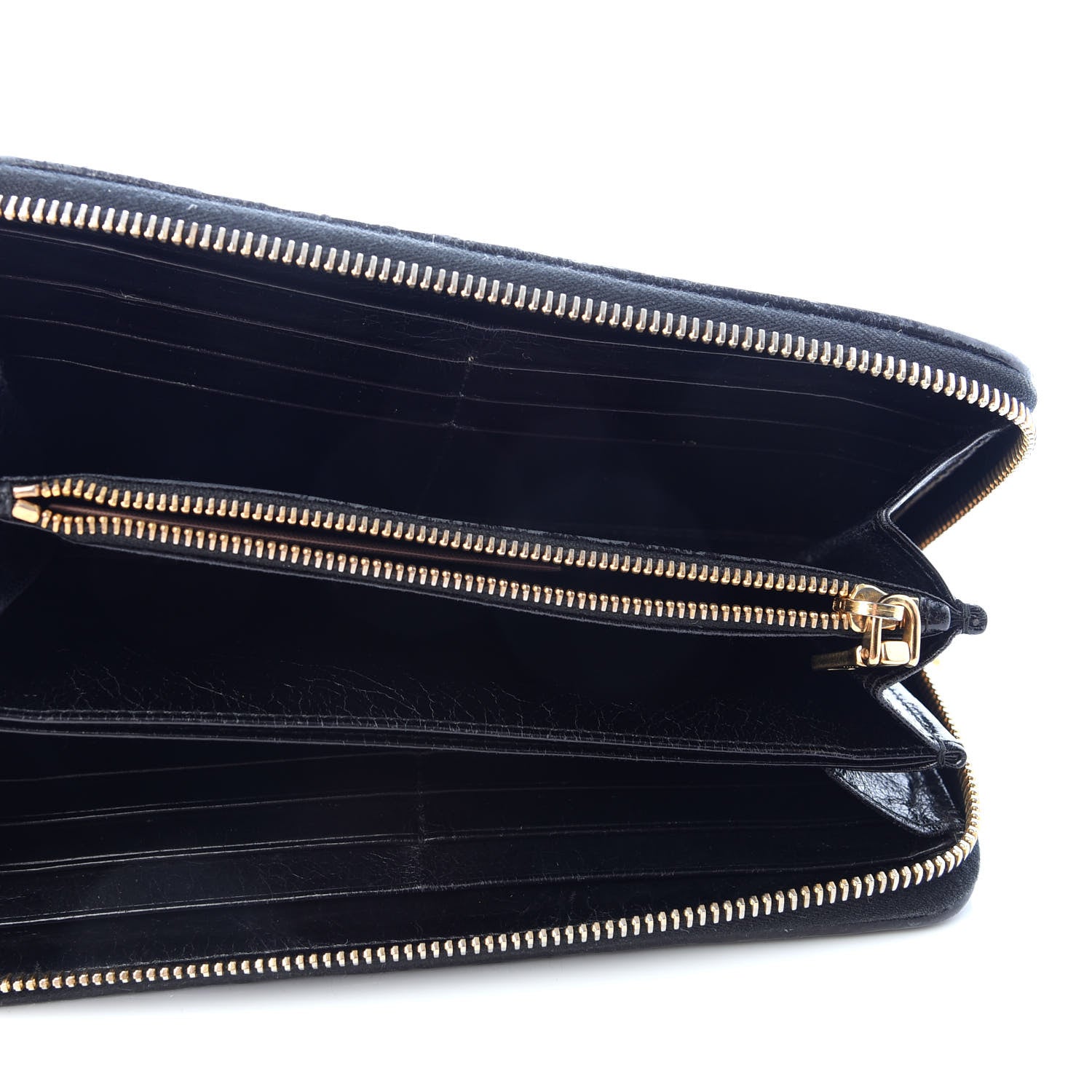 Miu Miu Matelasse Zip Around Wallet Black 5 of 6