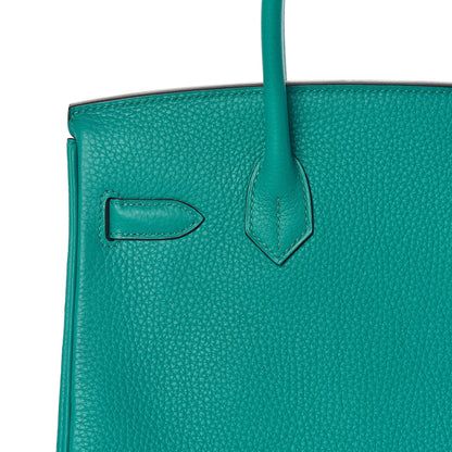 Hermes Taurillon Clemence Birkin 30 Bleu Paon 10 of 31