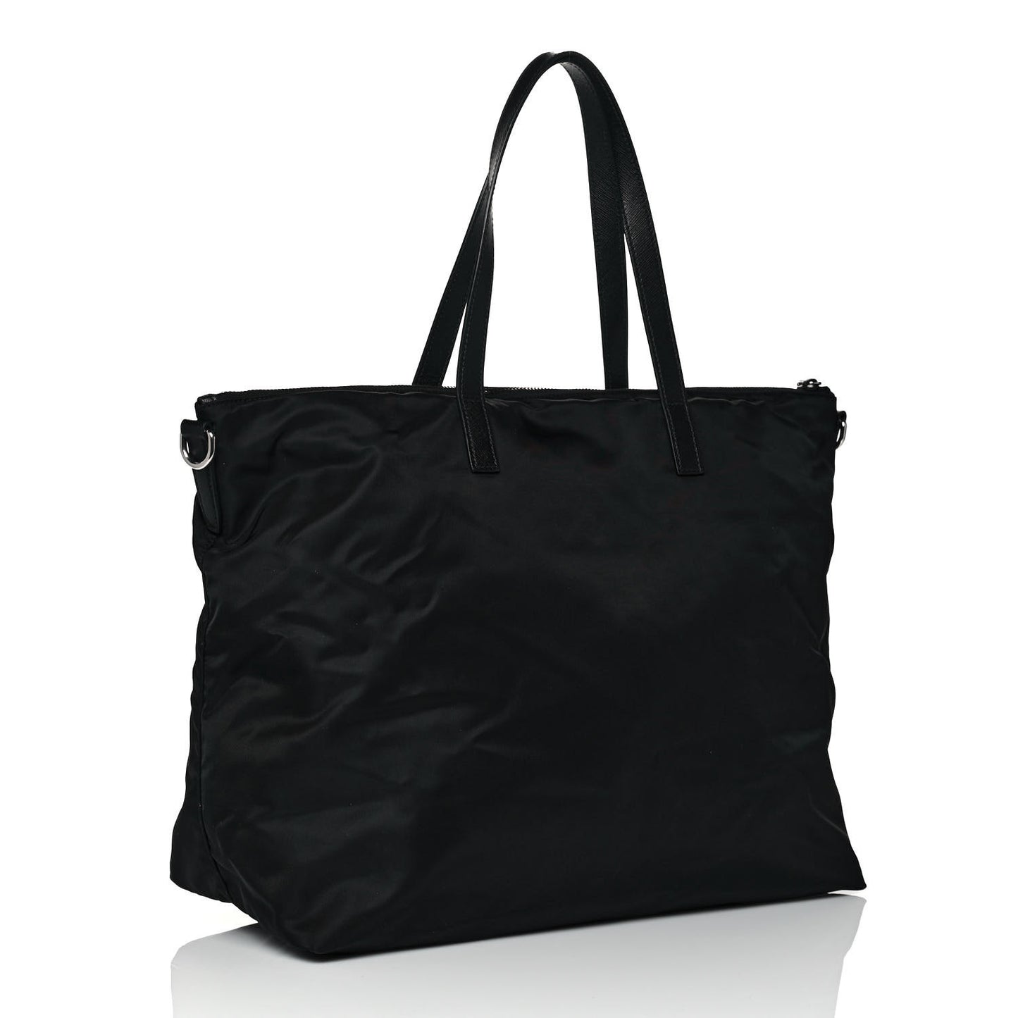 Nylon Tessuto Robot Tote Bag Black