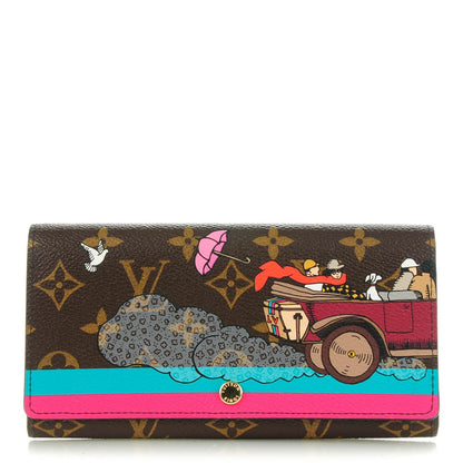 Louis Vuitton Monogram 2015 Christmas Animation Sarah Wallet Hibiscus 1 of 7