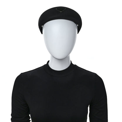 Prada Re-Nylon Metal Triangle Logo Headband Black 2 of 4