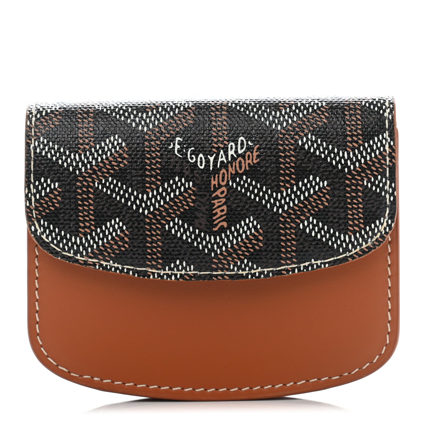 Goyardine Coin Pouch Black Gold