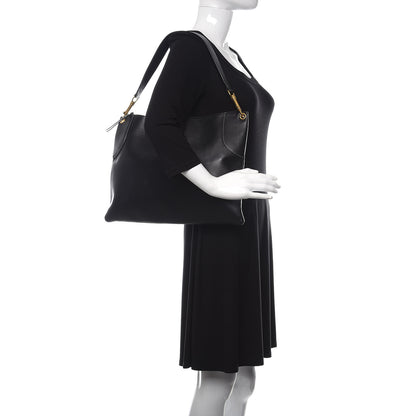 Celine Lambskin Shoulder Bag Black 2 of 12