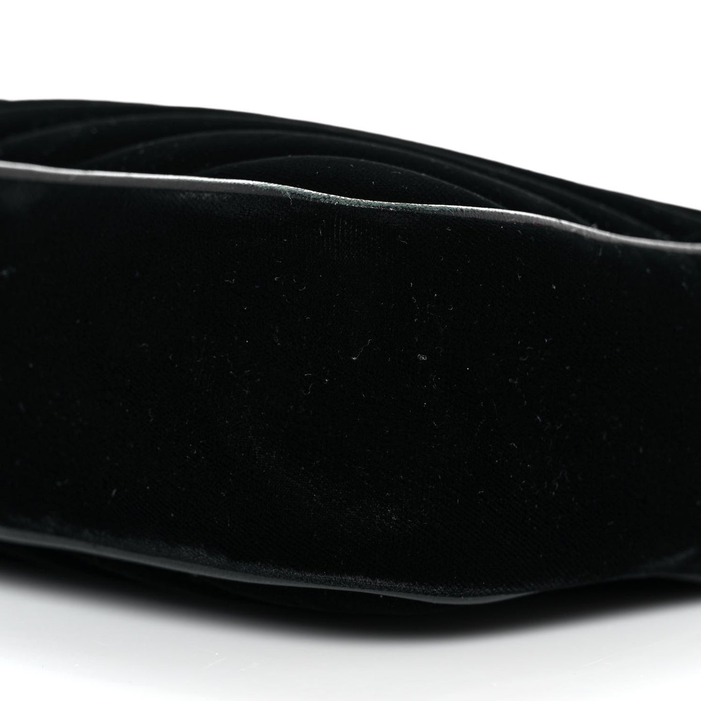 Velvet Matelasse Monogram Lou Camera Bag Black