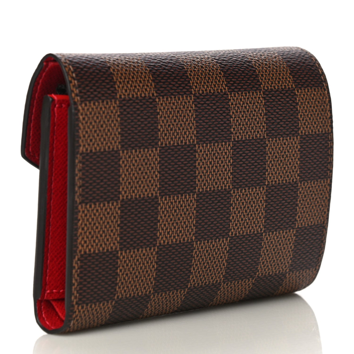 Louis Vuitton Damier Ebene Victorine Wallet Red 3 of 12