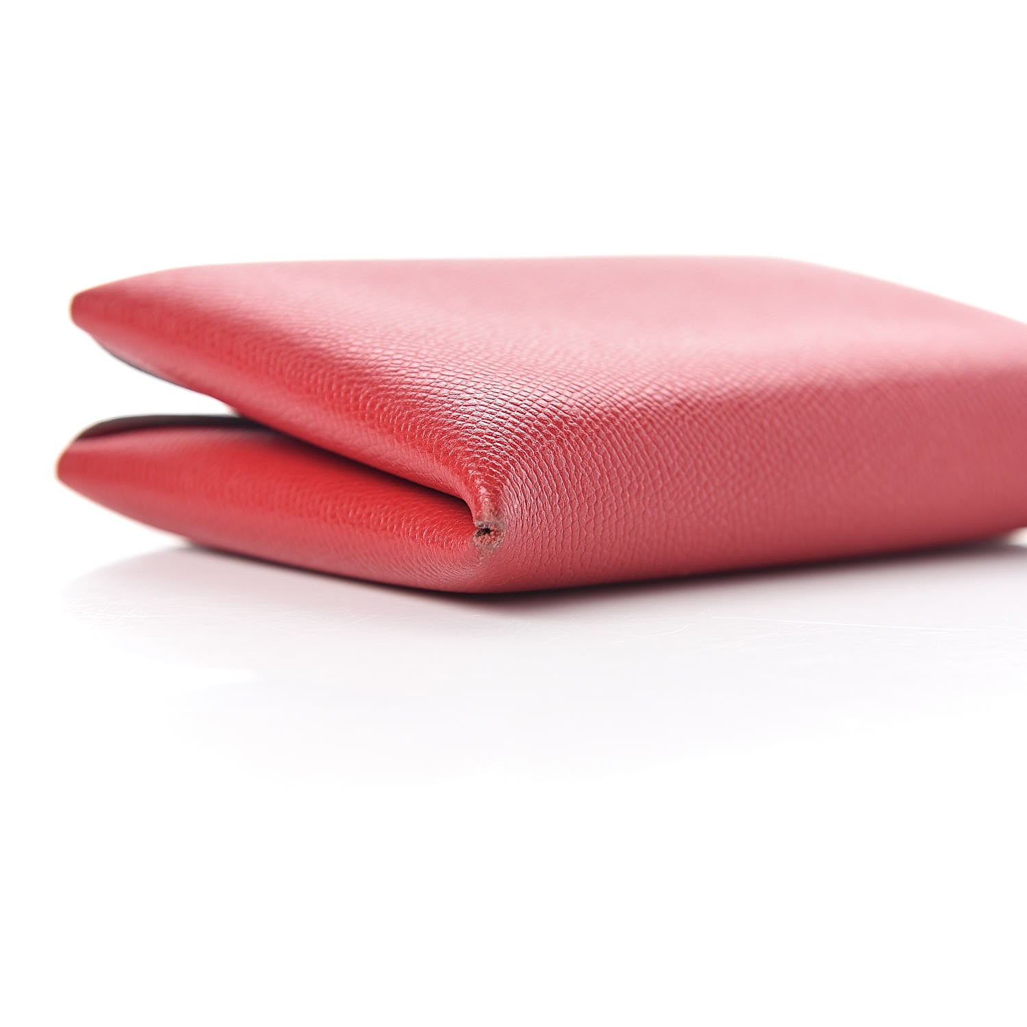 Hermes Epsom Calvi Card Case Rouge Casaque 9 of 13