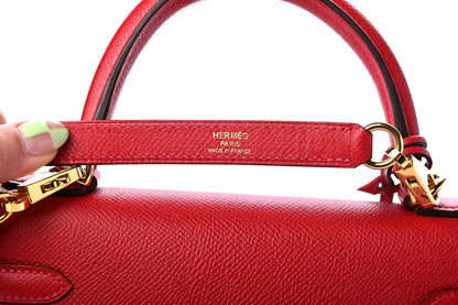 Hermes Epsom Kelly Sellier 25 Rouge Casaque 8 of 11