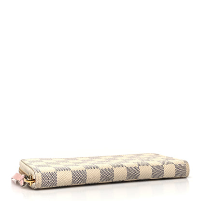 Louis Vuitton Damier Azur Clemence Wallet Rose Ballerine 3 of 11
