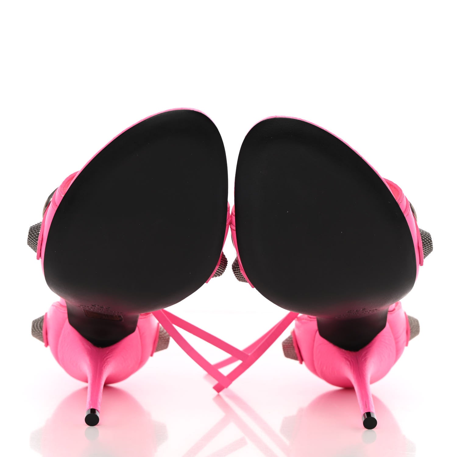 Balenciaga Agneau Arena Cagole 110mm Sandals 36.5 Fluo Pink 5 of 12