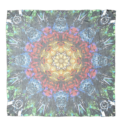 Alexander McQueen Silk Chiffon Jewel Skull Scarf Multicolor 1 of 3