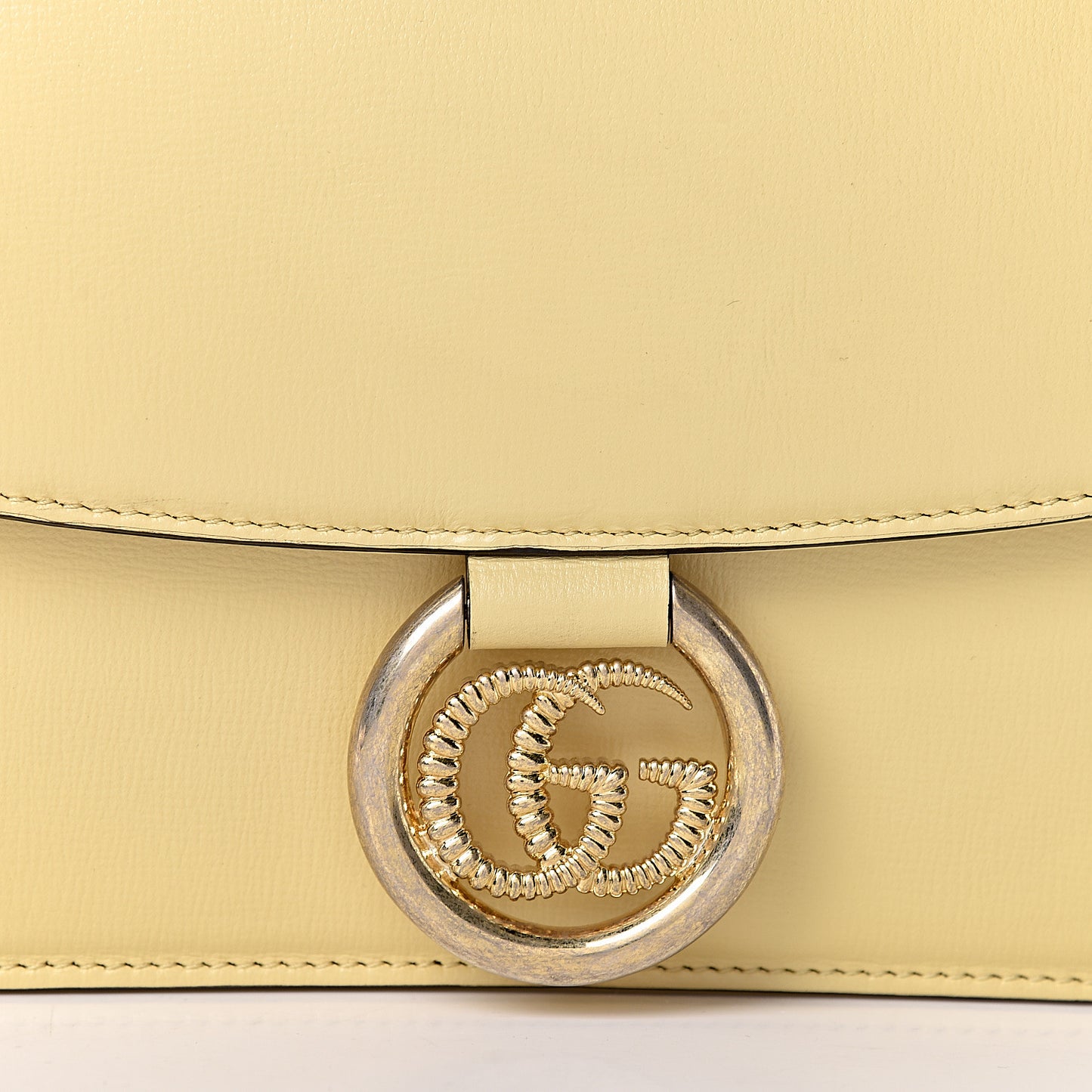 Textured Calfskin Small Torchon GG Ring Shoulder Bag Butter
