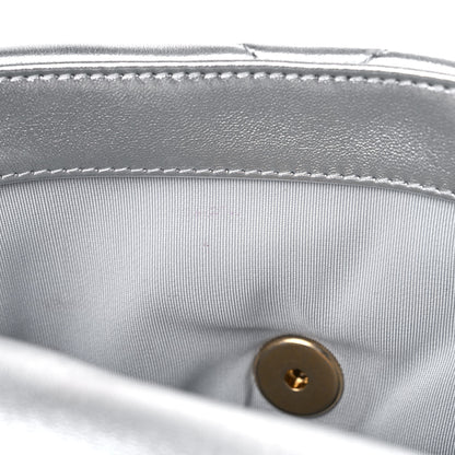 Chanel Metallic Goatskin Quilted Medium Chanel 19 Flap Silver 11 of 13